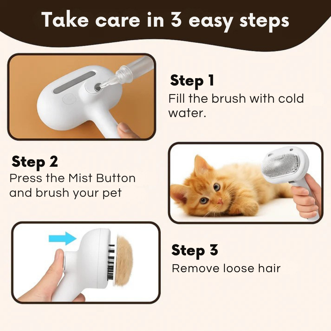 FurMist™ – Professional Pet Grooming Brush