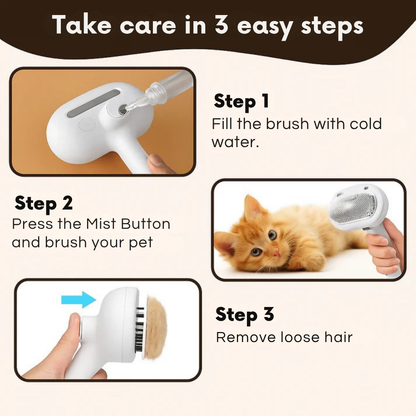 FurMist™ – Professional Pet Grooming Brush