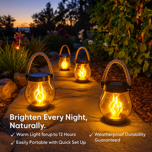SolarGlow™ – Solar lantern with real flame effect