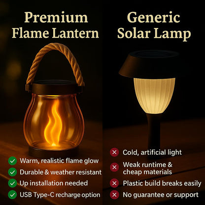 SolarGlow™ – Solar lantern with real flame effect
